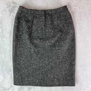 Lauren Ralph Lauren 100% Lambswool Skirt Size 4 Preppy Academia Work Grey Pencil